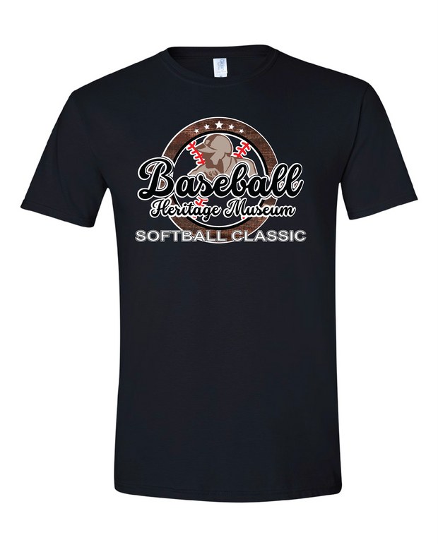 "Softball Classic Black T Shirt"