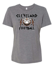 "Cleveland Football Dawg Bolt Design on Gray