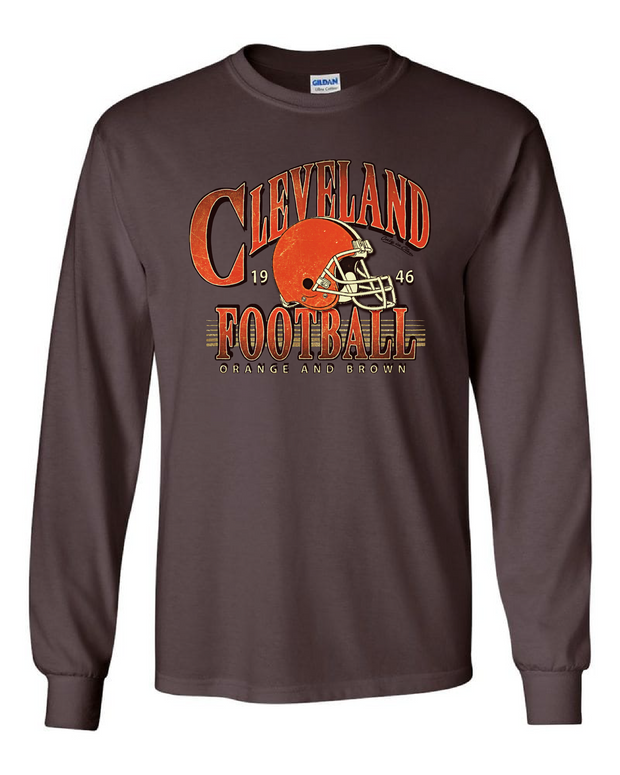 "Cleveland Football Tradition 1946" Design on Brown