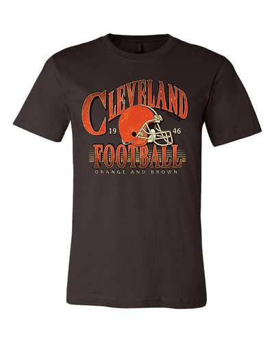 "Cleveland Football Tradition 1946" Design on Brown