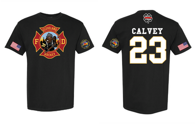 Cleveland Fire Fighter Shawn Calvey Benefit Shirt on Black