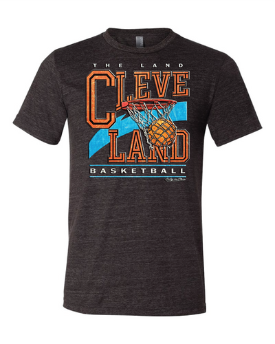 "Cleveland Basketball Throwback" Design on Black