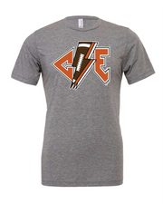 "Cleveland Football Bolt Design on Gray