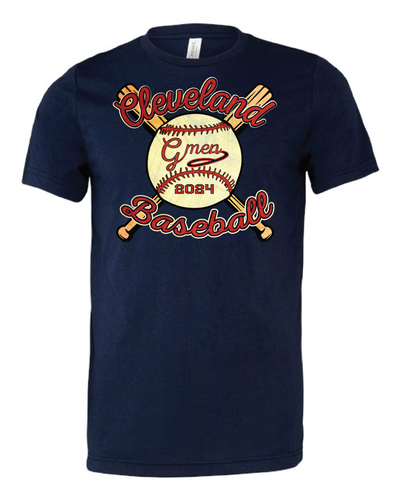 "Cleveland G-Men Baseball" Design on Navy