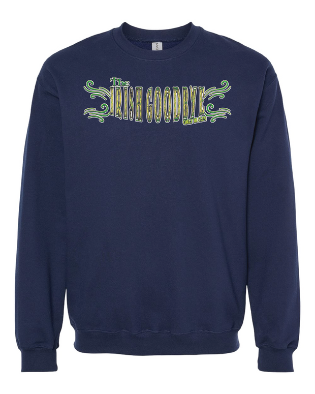 "Irish Goodbye" design on navy