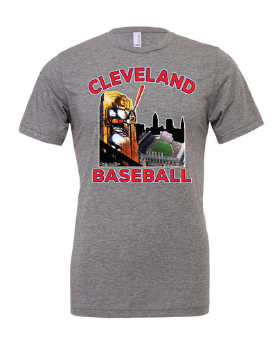 "Cleveland Slugger Baseball" Design on Gray