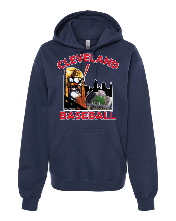 "Cleveland Slugger Baseball" Design on Navy