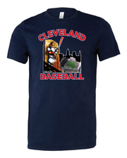 "Cleveland Slugger Baseball" Design on Navy