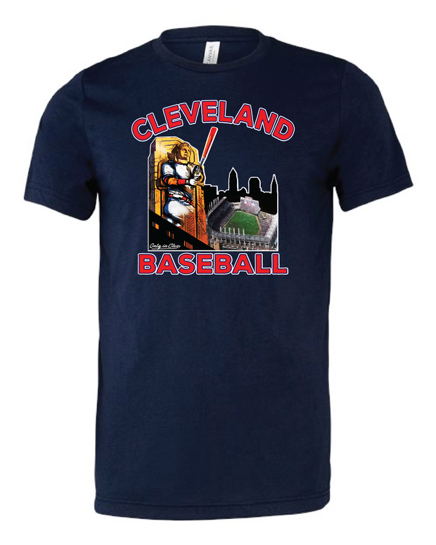 "Cleveland Slugger Baseball" Design on Navy