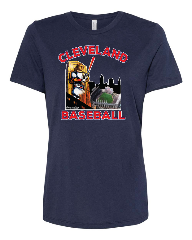 "Cleveland Slugger Baseball" Design on Navy