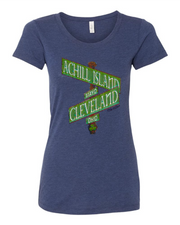 "Achill Island Cleveland Sign" Irish Design on Navy