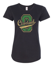 "Cleveland Ohio Script" Irish Design on black